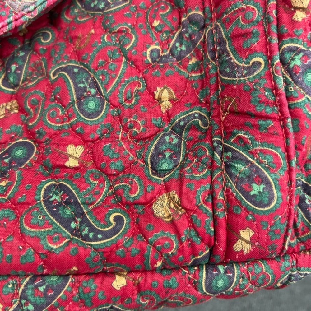 Paisley Quilted Duffle Bag Equestrian Western Preppy Large Red Blue Monogrammed - Picture 8 of 16